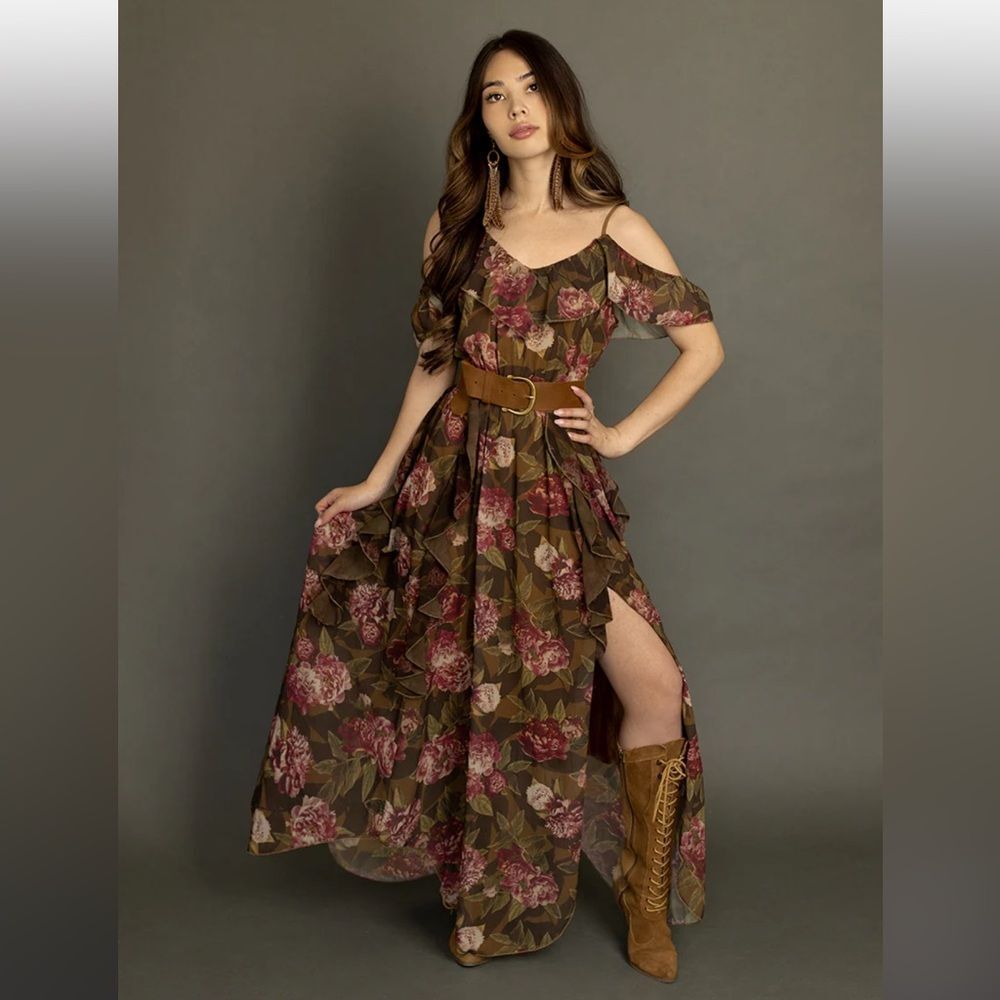 NWOT Joyfolie Faydon Dress in Bistre Floral Size Small